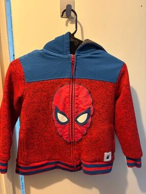 Marvel Spider-Man Red and Blue Hooded Zip Jacket